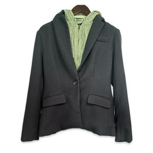 Convertible Navy Blazer Hoodie Size Medium